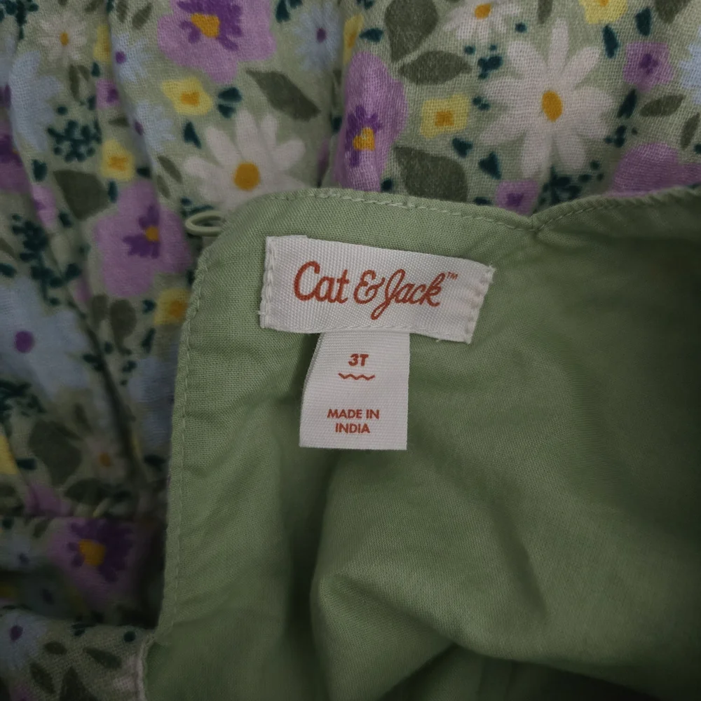 Cat & Jack Green Floral Tank and Shorts Set